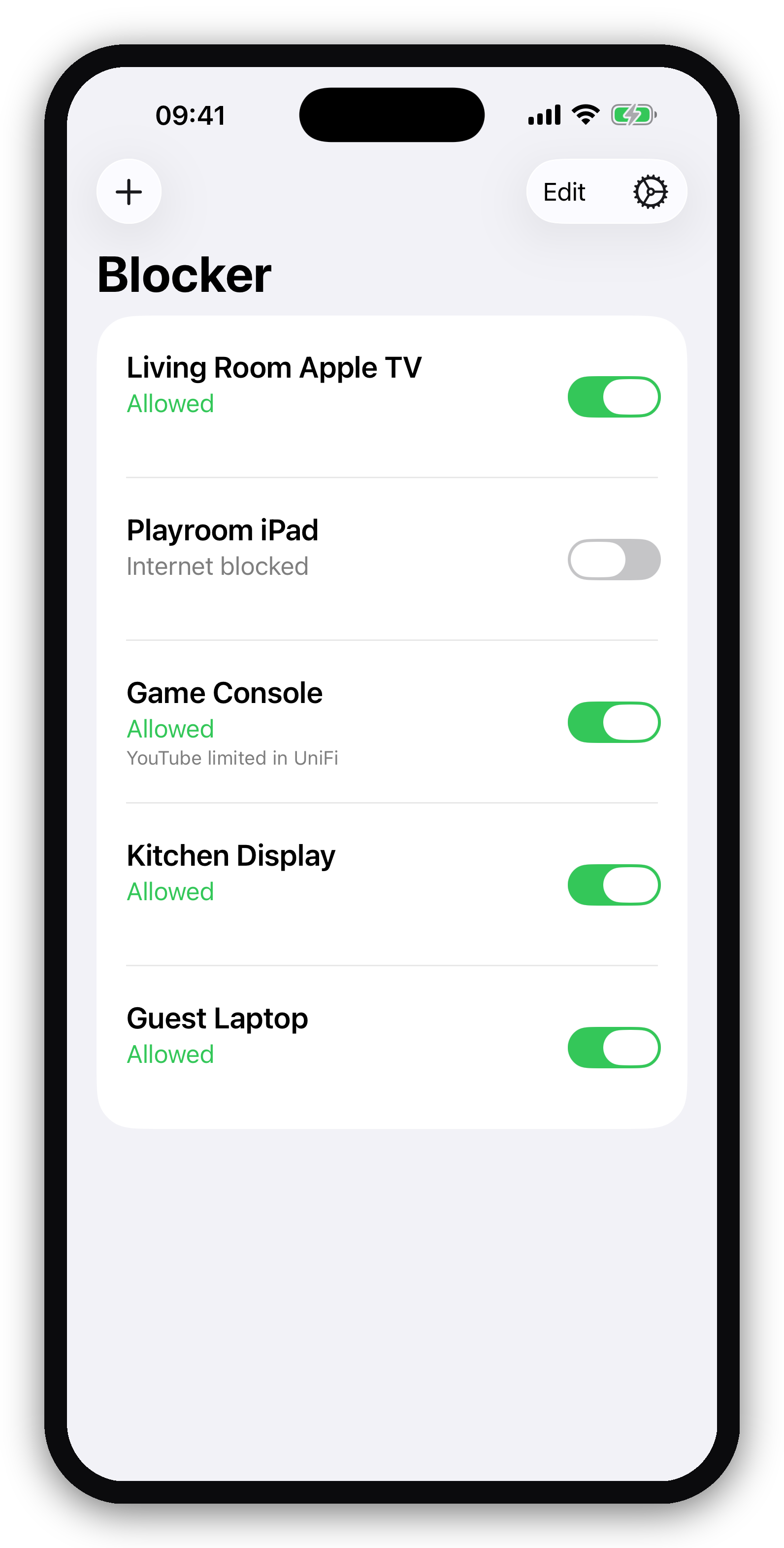 Blocker on iPhone