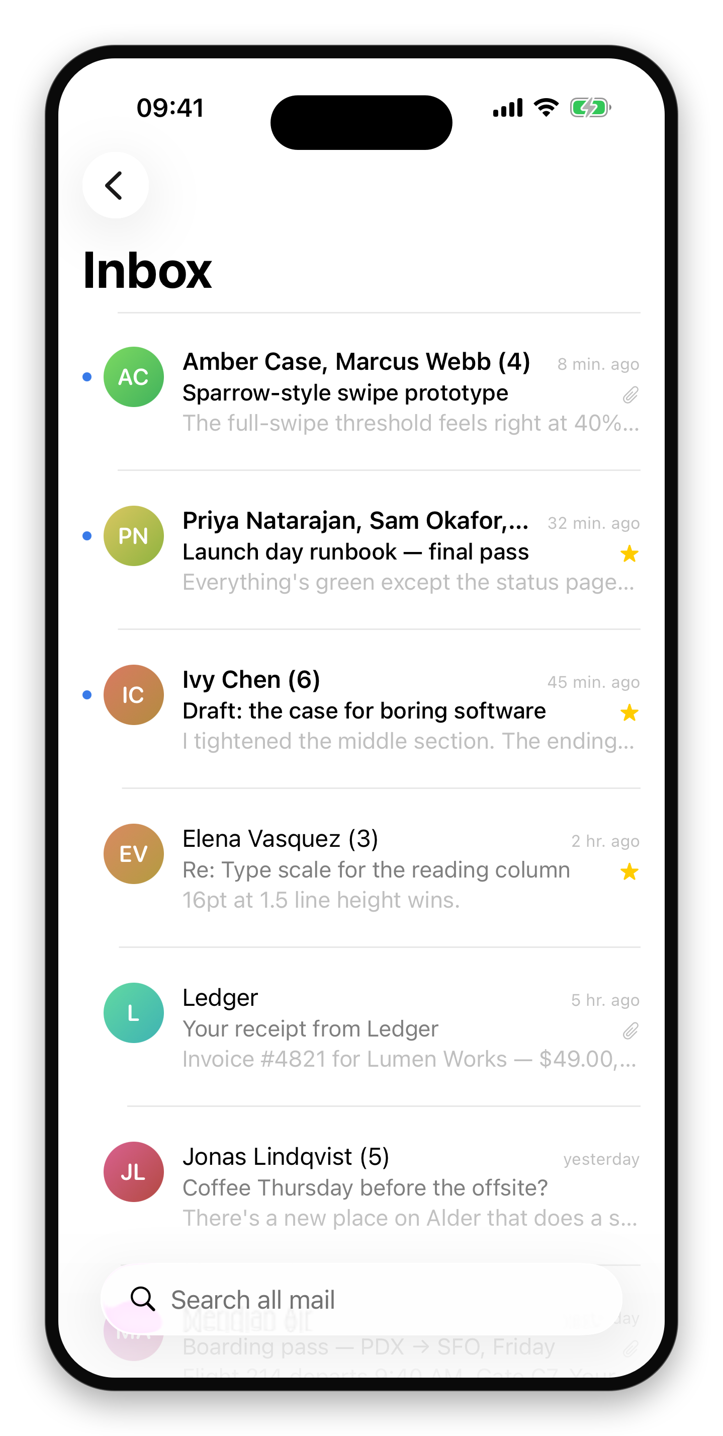 Email on iPhone