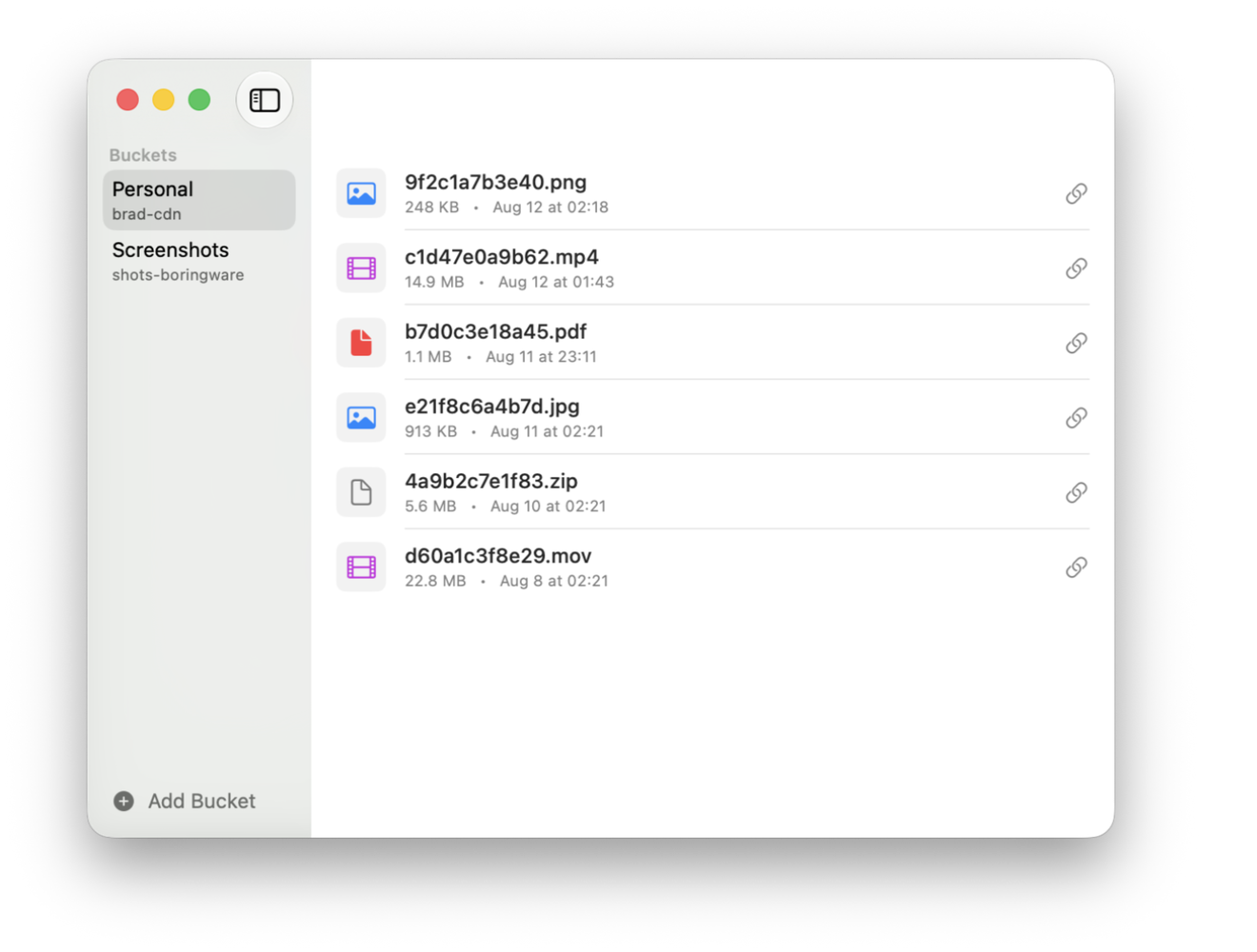 Uploads bucket list on macOS