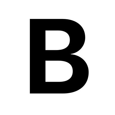 Boringware B mark, dark on light